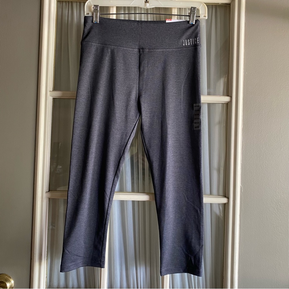 NWT Justice Charcoal Kids High Waist Leggings
